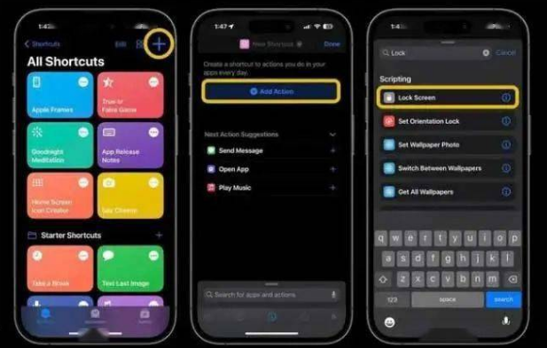 浙江苹果14锁屏维修店分享iPhone14升级iOS16.4后如何创建锁屏快捷方式 